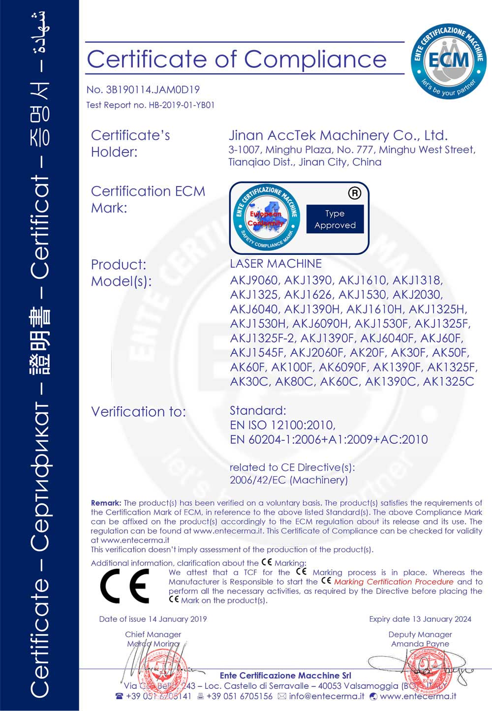 HONOR & CERTIFICATE