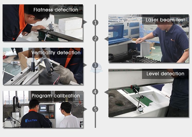 Clean and check the lens of laser cutting machine